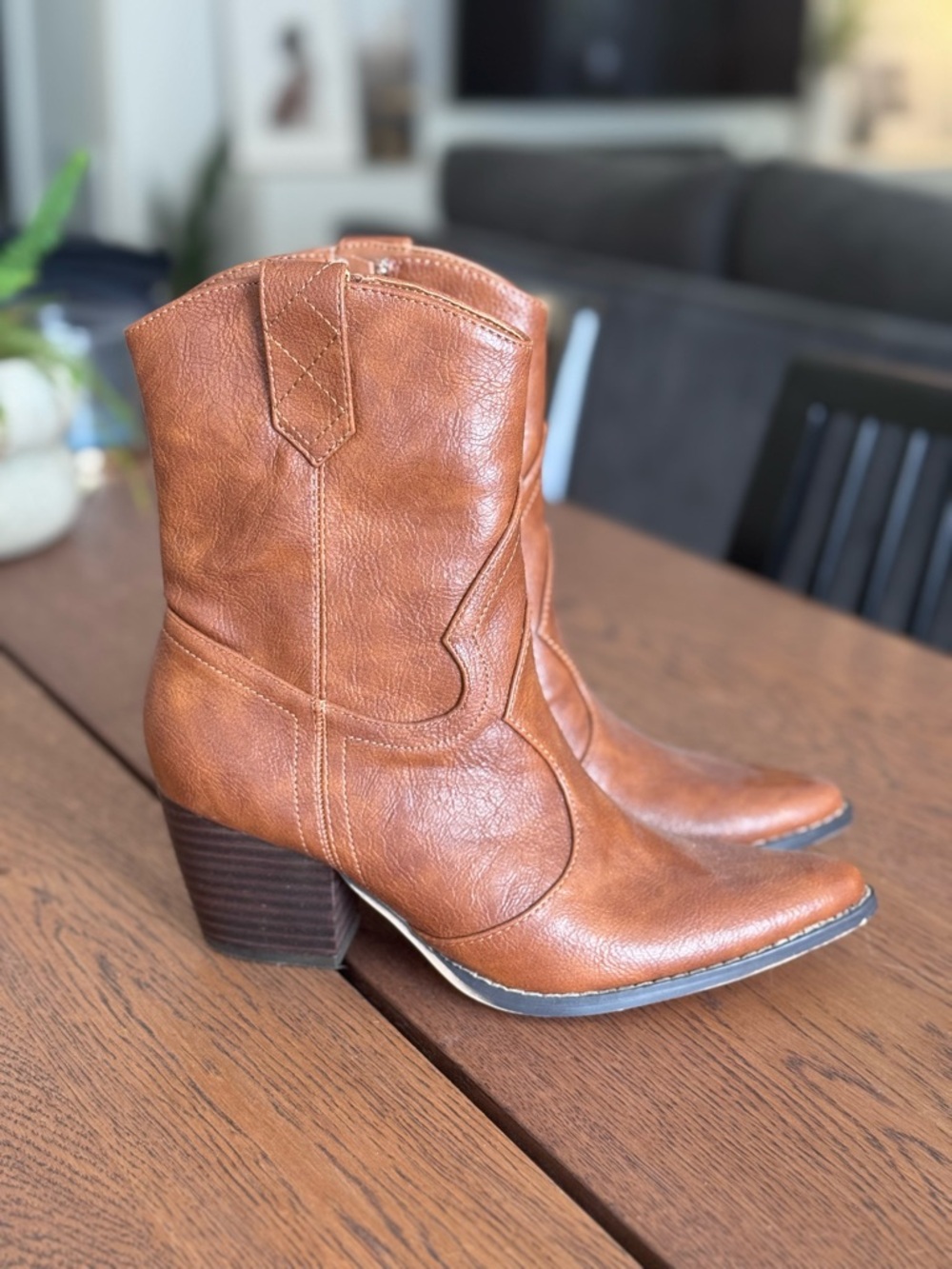 Coconuts by Matisse Cognac Western Ankle Boots